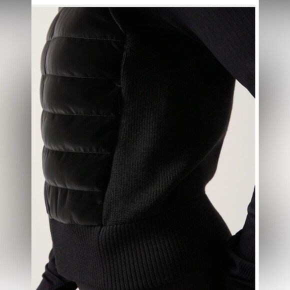 Athleta Vest Hanover Hybrid Puffy Puffer Full Zip Black NWT 1X - Picture 5 of 7
